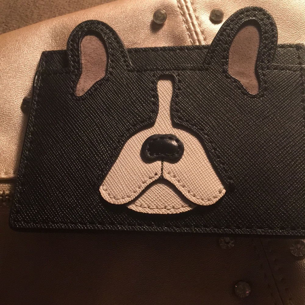 Kate Spade ♠️ Boston terrier card holder